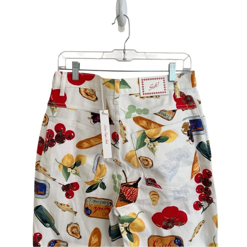 Italian Summer Print Wide-Leg Robyn Jeans - Picture 5 of 9